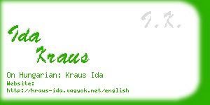 ida kraus business card